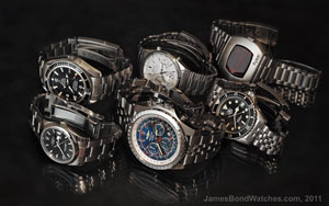 Most current model from all confirmed James Bond watch brands: In a single shot Most current model from all confirmed James Bond watch brands: In a single shot