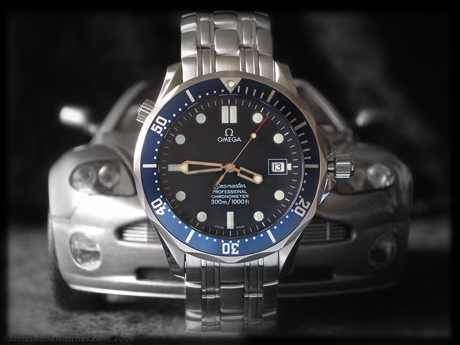 Omega 2531.80 Seamaster James Bond watch, with Aston Martin image, "Die Another Day"
