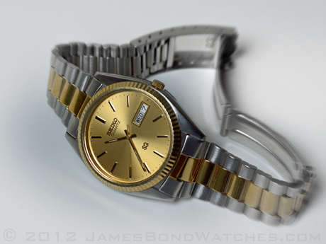 Seiko 2-tone James Bond quartz dress watch, A View to a Kill